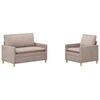 vidaXL Ensemble de Canap&eacute;s 2 pcs Beige Polyester