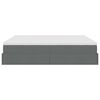 VidaXL Cadre de lit ottoman avec matelas gris fonc&eacute; 180x200cm tissu