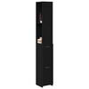 vidaXL Cabinet de salle de bain avec porte Ch&ecirc;ne noir 25 x 25 x 170 cm