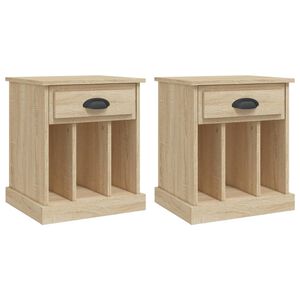 vidaXL Tables de chevet 2 pcs ch&ecirc;ne sonoma 43x36x50 cm