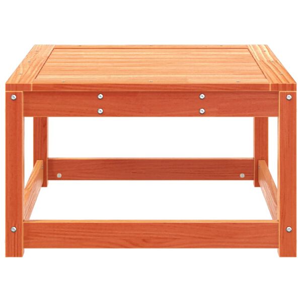 vidaXL Repose-pied de jardin cire marron bois de pin massif