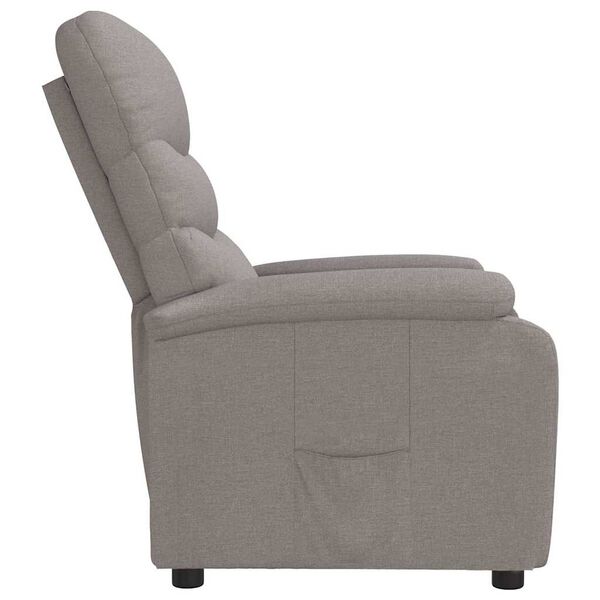 vidaXL Fauteuil inclinable Taupe Tissu