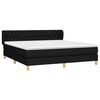 vidaXL Sommier &agrave; lattes de lit avec matelas Noir 180x200 cm Tissu