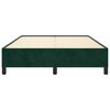 vidaXL Cadre de lit sans matelas vert fonc&eacute; 140x200 cm velours