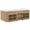 vidaXL Cadre de lit en loft avec armoire 3 pc Ch&ecirc;ne artisanal