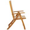 vidaXL Chaises pliables de jardin lot de 2 bois d'acacia et textil&egrave;ne