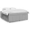 vidaXL Sommier &agrave; lattes de lit avec matelas Gris clair 180x200cm Tissu