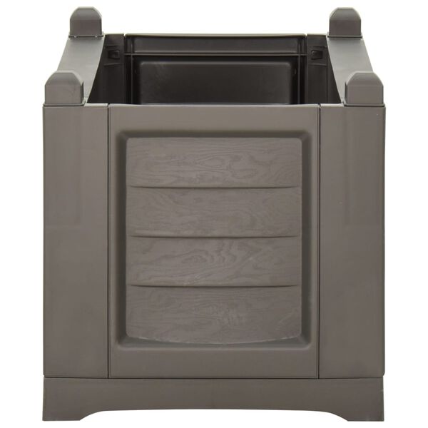 vidaXL Jardinière Gris 80x42,5x42 cm PP