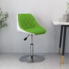 vidaXL Tabouret de bar Vert et blanc Similicuir