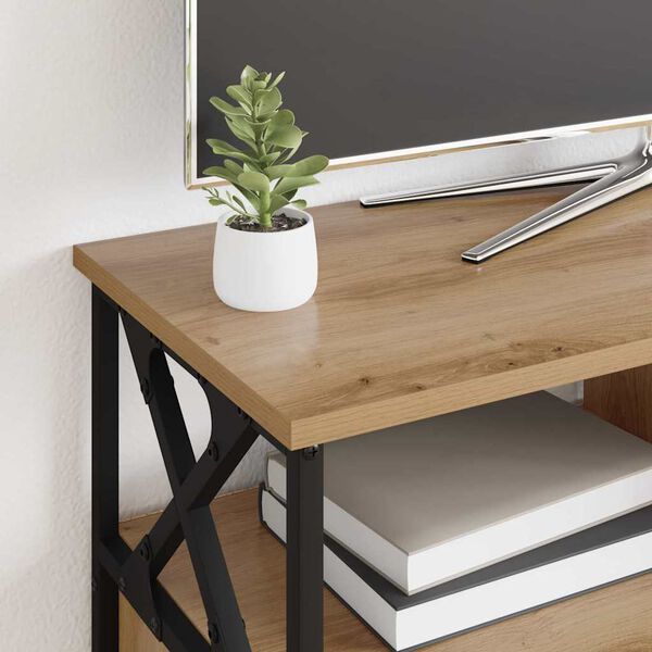 vidaXL Meuble TV avec tiroir Ch&ecirc;ne artisanal 90 x 33 x 45 cm