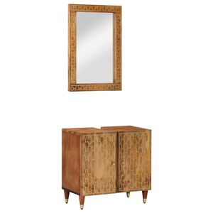 vidaXL Ensemble de meubles salle de bain 2 pcs bois de manguier massif