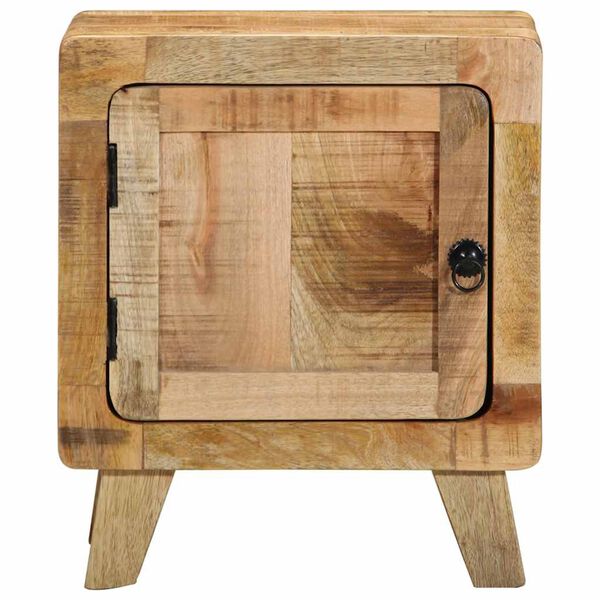 vidaXL Table de chevet 40x32x46 cm bois de manguier massif brut