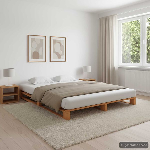 vidaXL Cadre de lit de palette sans matelas 180x200cm bois massif