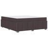 vidaXL Cadre de lit avec matelas Marron fonc&eacute; 180 x 200 cm tissu