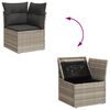 vidaXL Salon de jardin avec coussins 13 pcs gris clair résine tressée