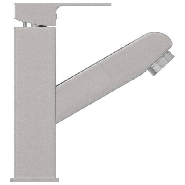 vidaXL Robinet de lavabo r&eacute;tractable de bain Argent&eacute; 157x172 mm