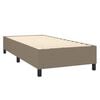 vidaXL Sommier &agrave; lattes de lit et matelas et LED Taupe 80x200 cm Tissu