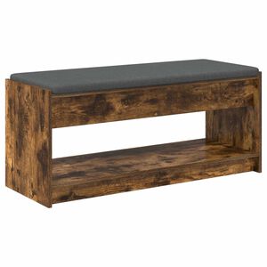 vidaXL Banc d'entr&eacute;e avec coussin Ch&ecirc;ne Fum&eacute; 103 x 38 x 45 cm