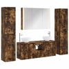 vidaXL Ensemble de mobilier de salle de bain 6 pc Ch&ecirc;ne fum&eacute;