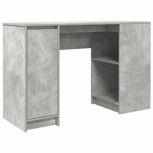 vidaXL Bureau gris b&eacute;ton 120x42x76 cm bois d'ing&eacute;nierie