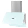 vidaXL Hotte Verre tremp&eacute; Blanc 600 mm