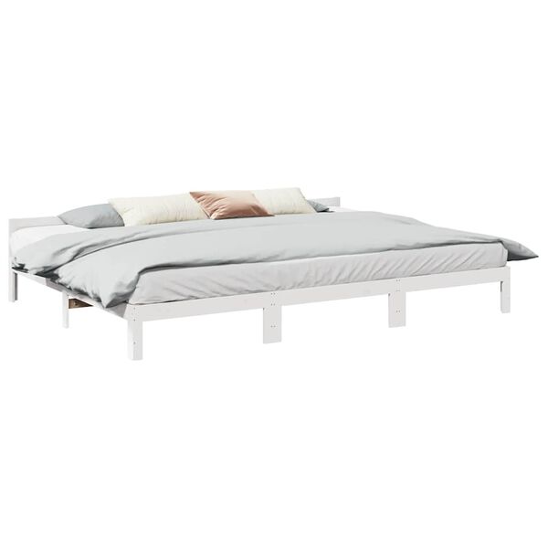VidaXL Cadre de lit familial sans matelas blanc 270x200 cm