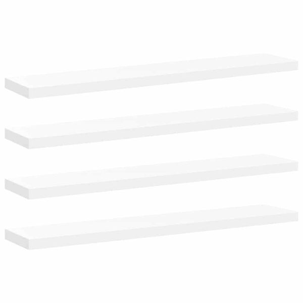 vidaXL &Eacute;tag&egrave;res murales flottantes 4 pcs blanc 120x23,5x3,8 cm MDF
