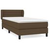 vidaXL Sommier &agrave; lattes de lit avec matelas Marron fonc&eacute; 90x190 cm