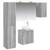 vidaXL Ensemble d'armoire de salle de bain 5 pcs Sonoma gris