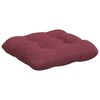 vidaXL Coussins de si&egrave;ge 4 pcs Bordeaux 45 x 45 x 12 cm tissu