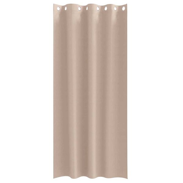 vidaXL Rideaux occultants avec anneaux 2 pcs Taupe 245 x 140 cm