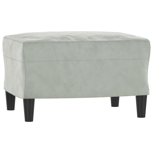 vidaXL Repose-pied Gris clair 60x50x41 cm Velours