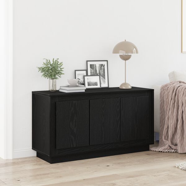 vidaXL Buffet Ch&ecirc;ne noir 102 x 35 x 55 cm Bois d'ing&eacute;nierie