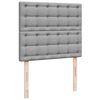 vidaXL Sommier &agrave; lattes de lit avec matelas Gris clair 120x200cm Tissu