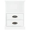 vidaXL Tables de chevet 2 pcs blanc brillant 43x36x60 cm