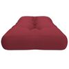 vidaXL Coussin de palette rouge bordeaux 120x40x12 cm tissu