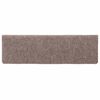 vidaXL Tapis d'escalier autocollants 20 pi&egrave;ces 65 x 21 x 4 cm marron clair Bord rectangulaire