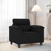 vidaXL Chaise de canap&eacute; noir 60 cm tissu microfibre