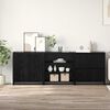 vidaXL Buffet 3 pcs Ch&ecirc;ne noir 70 x 41 x 75 cm Bois d'ing&eacute;nierie