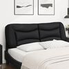 vidaXL Coussin de t&ecirc;te de lit Hvar noir 160 cm similicuir