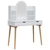vidaXL Ensemble de Coiffeuse FAUSKE 4 pcs Blanc 100 x 50 x 143 cm