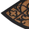 vidaXL Tapis de porte demi-rond 45x75 cm caoutchouc et fibre de coco
