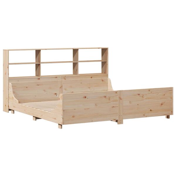 vidaXL Lit bibliothèque sans matelas 180x200 cm bois massif