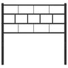 vidaXL T&ecirc;te de lit de remplacement m&eacute;tal noir 75 cm
