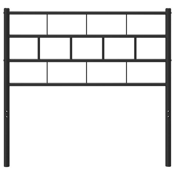 vidaXL T&ecirc;te de lit de remplacement m&eacute;tal noir 75 cm