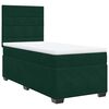 vidaXL Sommier &agrave; lattes de lit et matelas Vert fonc&eacute; 80x200 cm Velours