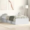 vidaXL Cadre de lit sans matelas blanc 75x190 cm