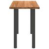 vidaXL Table de bar rectangulaire en bois massif de ch&ecirc;ne marron clair 180 x 80 x 112 cm