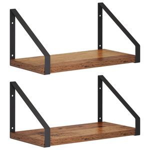 vidaXL &Eacute;tag&egrave;res Murales 2 pc Bois ancien 30 x 16 x 15,5 cm