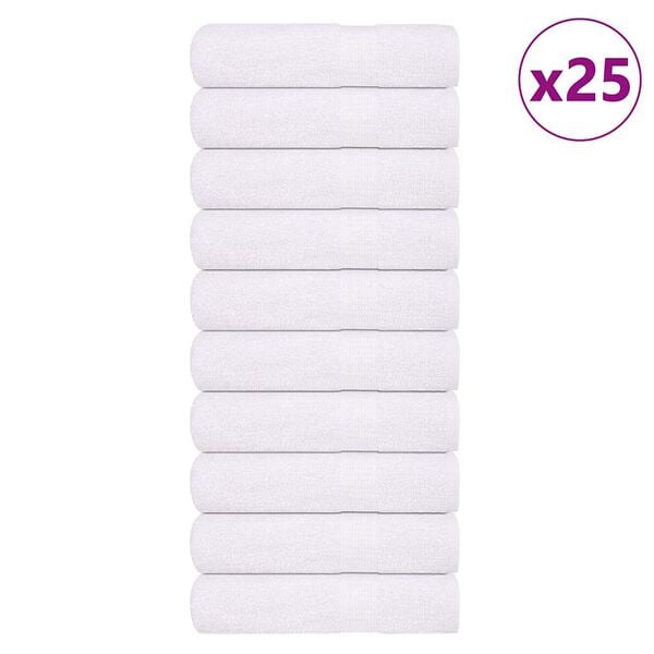 vidaXL Serviettes de douche FROGN 25 pcs blanc 70x140 cm 360 g/m&sup2;